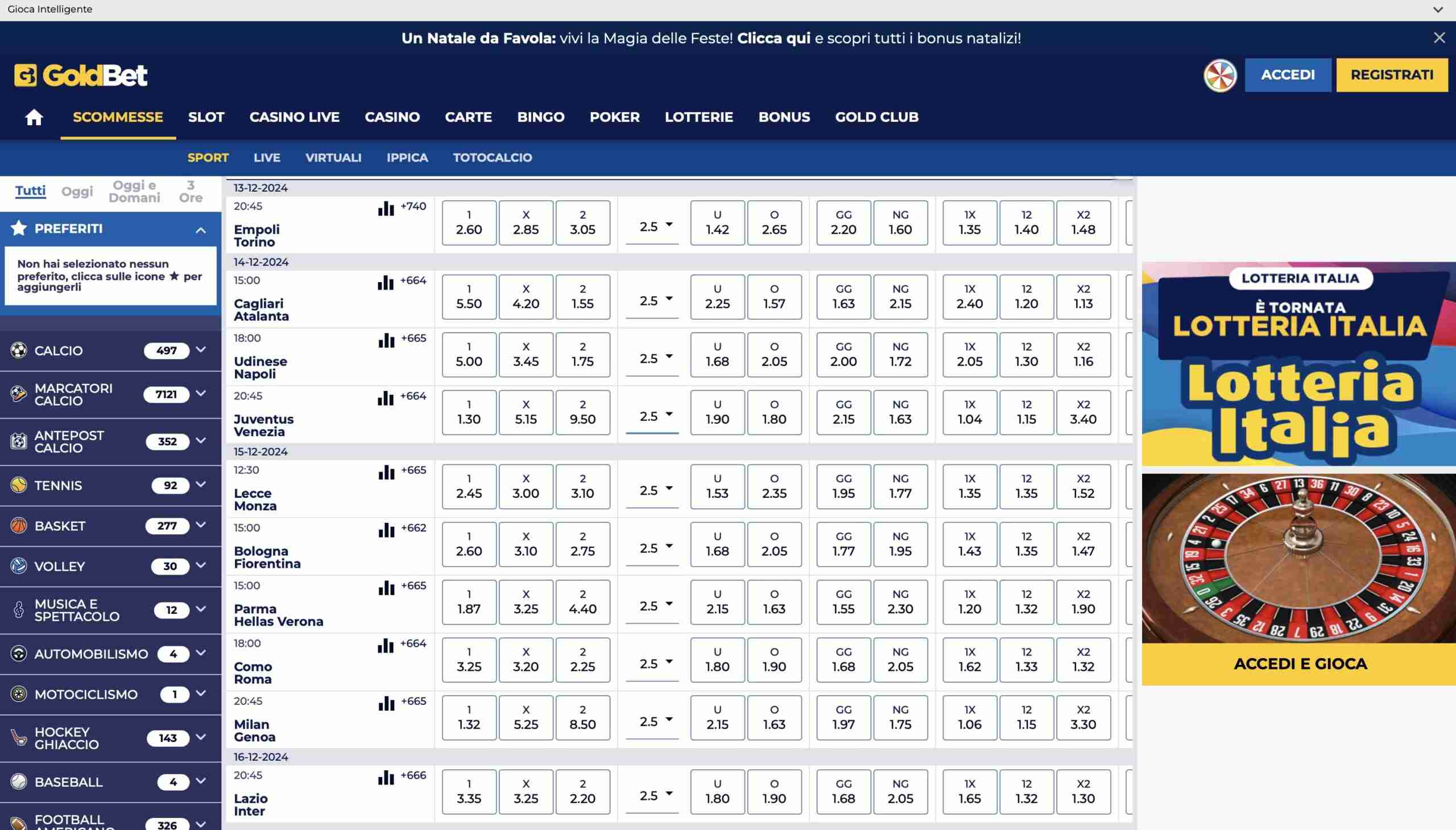 Recensione GoldBet sport
