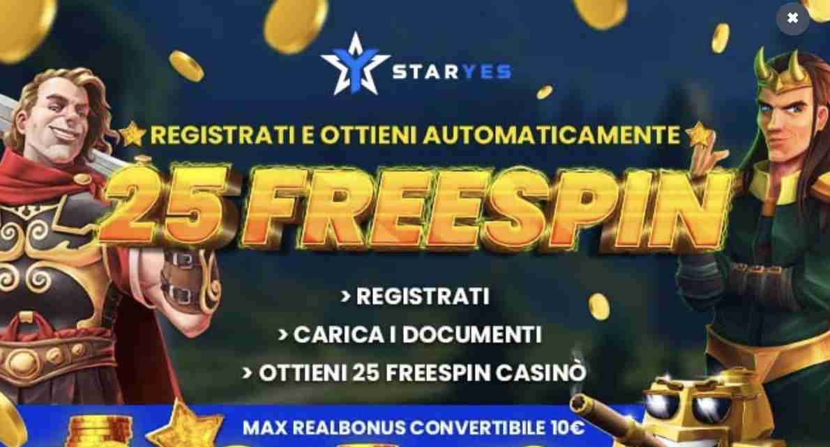 Bonus Benvenuto Staryes Casino