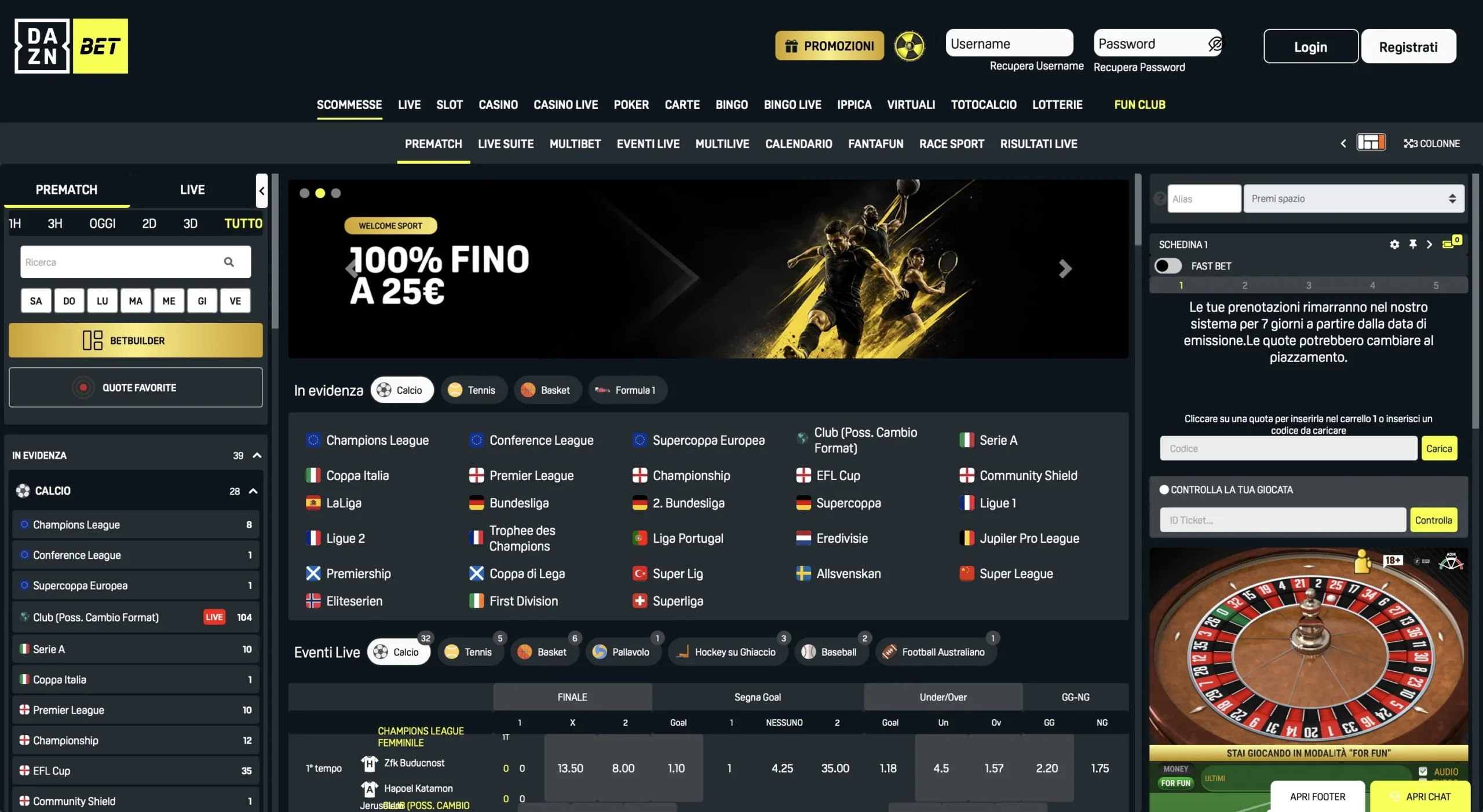 Recensione Daznbet Sport
