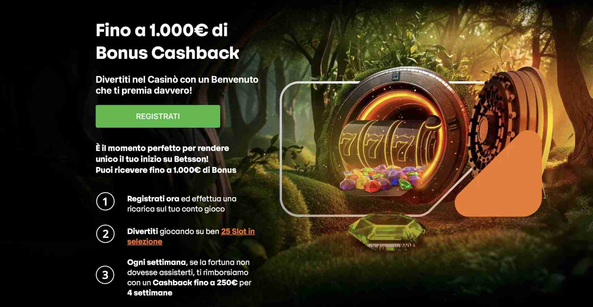 Bonus Benvenuto Betsson casino