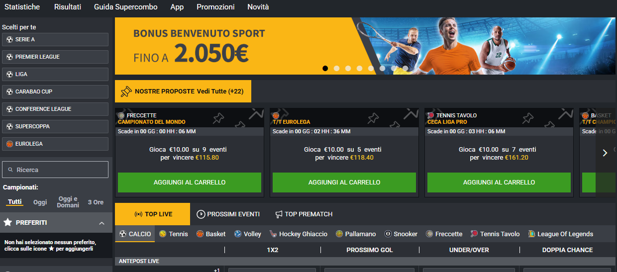 Bonus Benvenuto Planetwin365 Sport