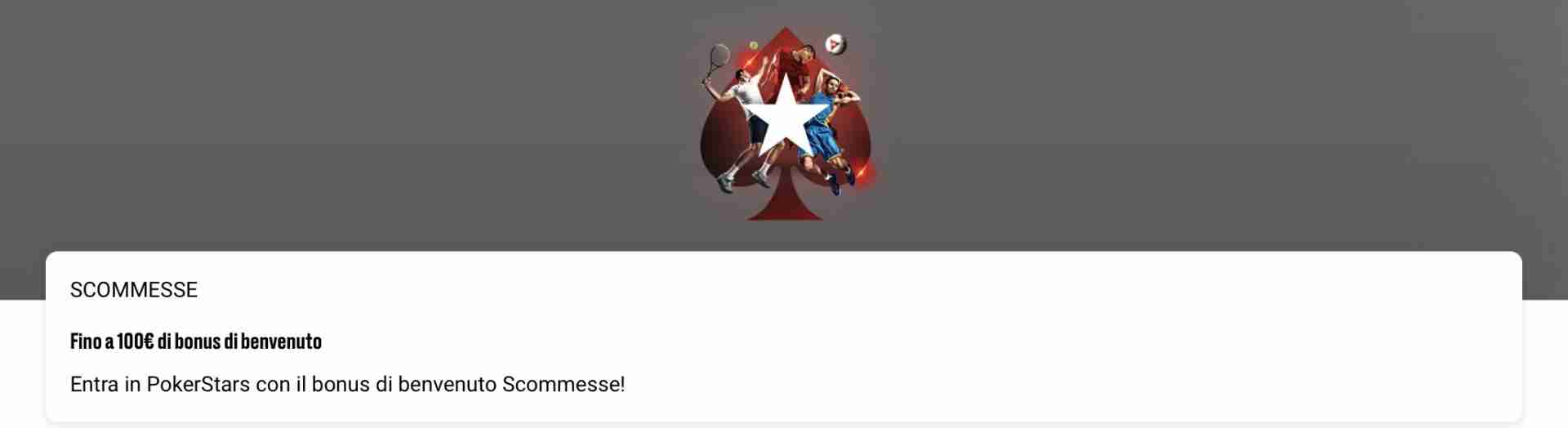 Bonus Benvenuto Pokerstars Sport