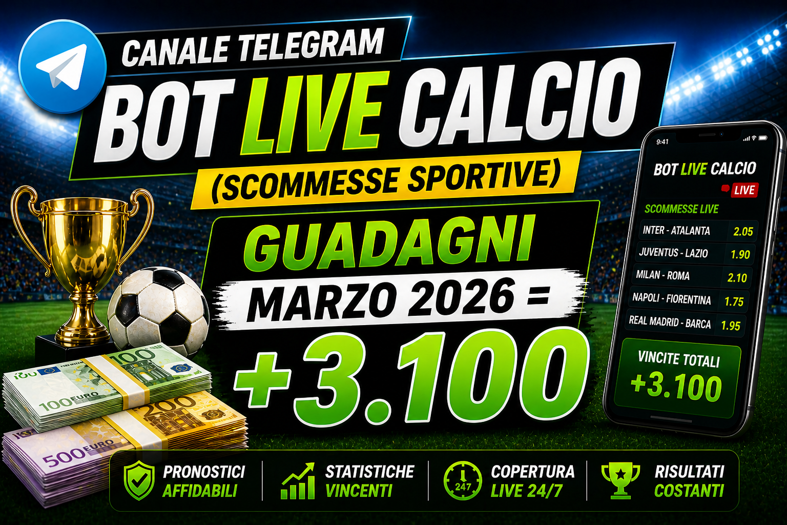 Bot Scommesse Live Calcio Marzo 2026