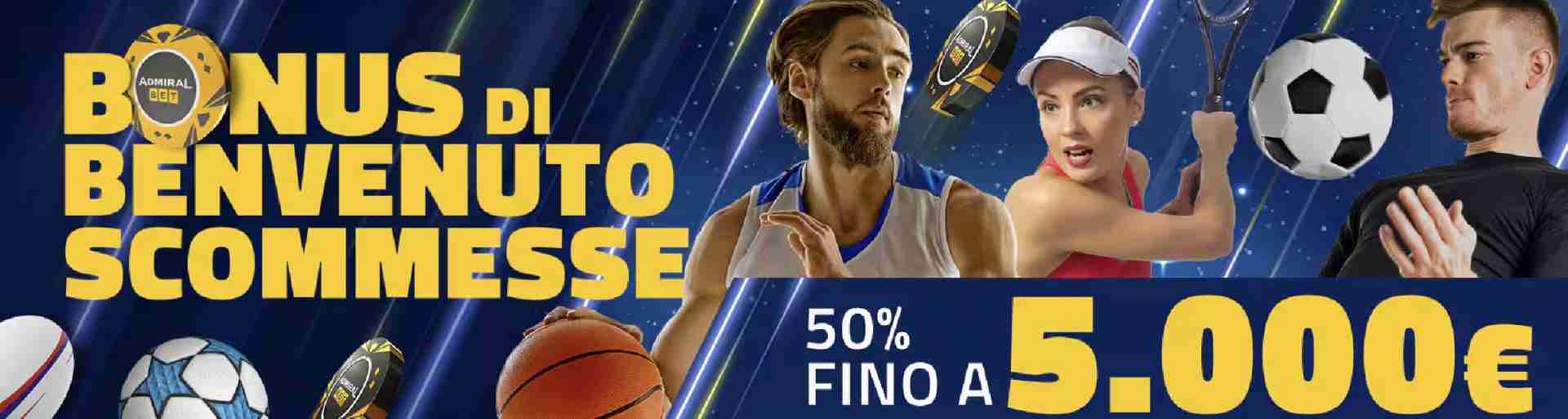 Bonus Benvenuto AdmiralBet Sport