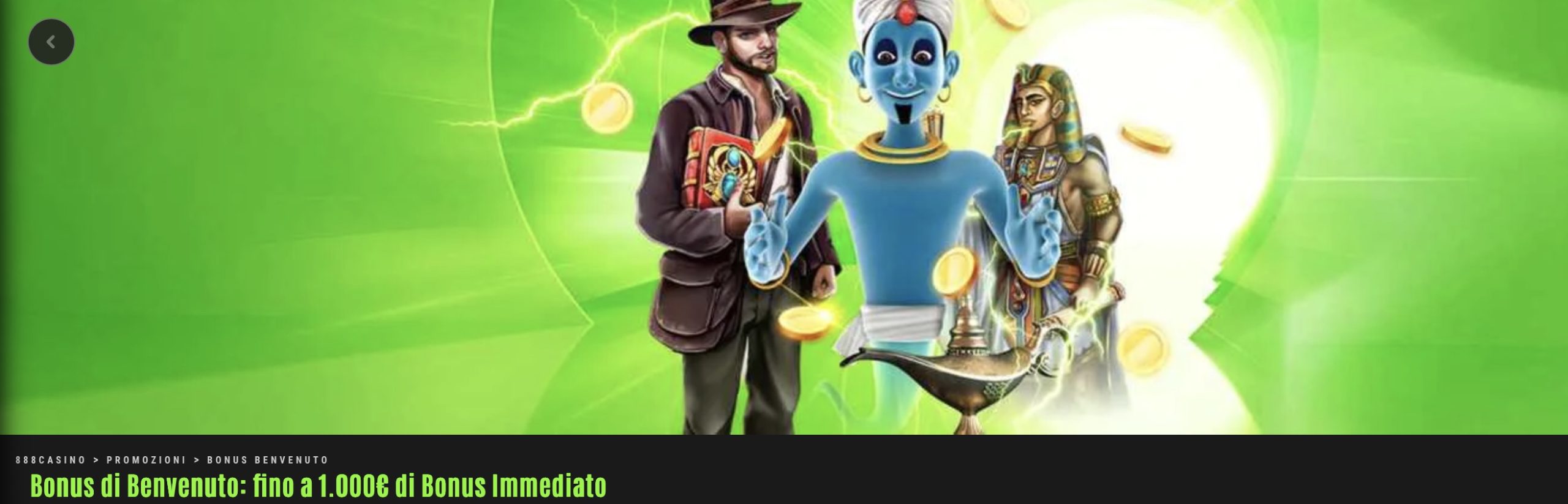 Bonus Benvenuto 888 Casino