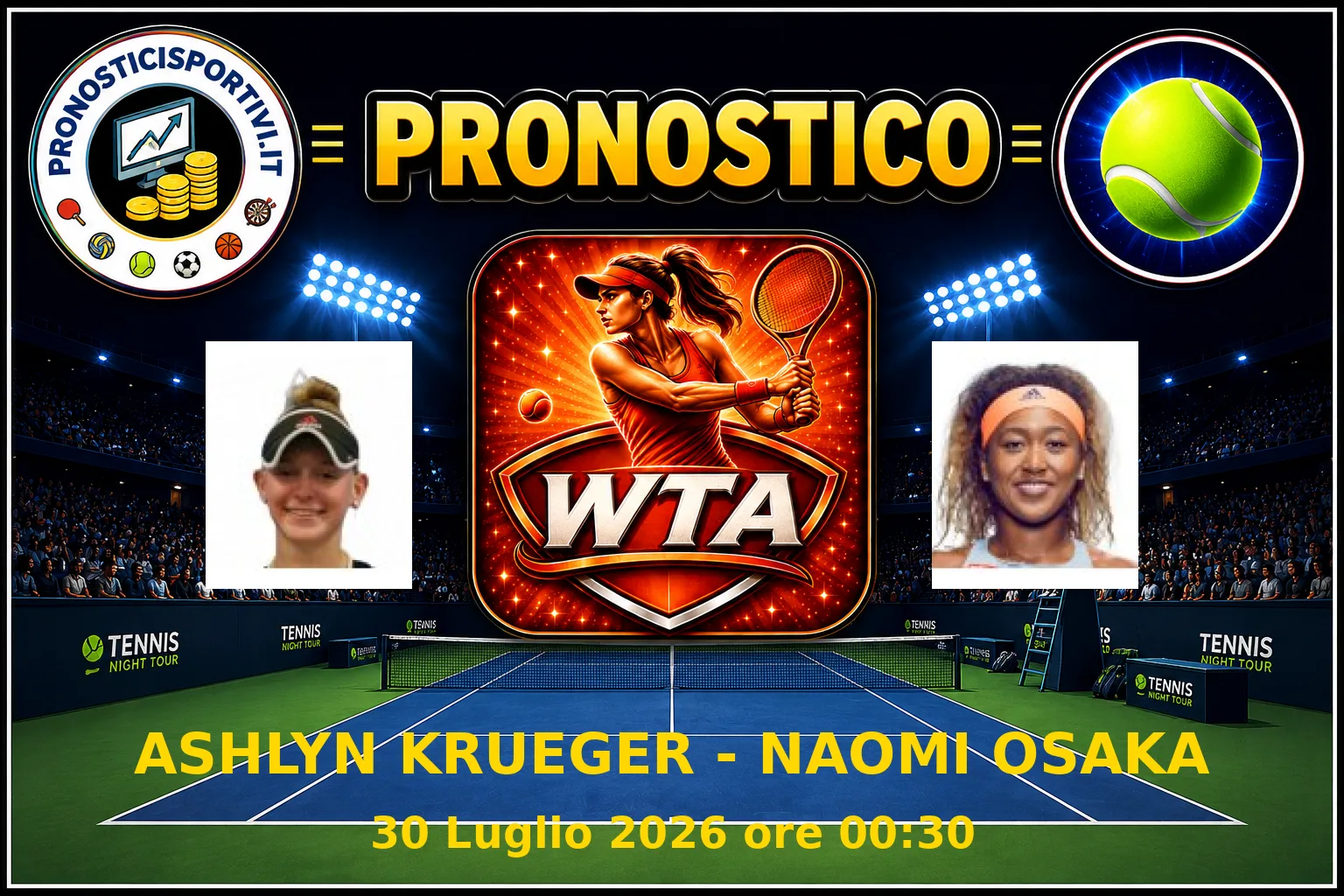 Pronostico Ashlyn Krueger - Naomi Osaka