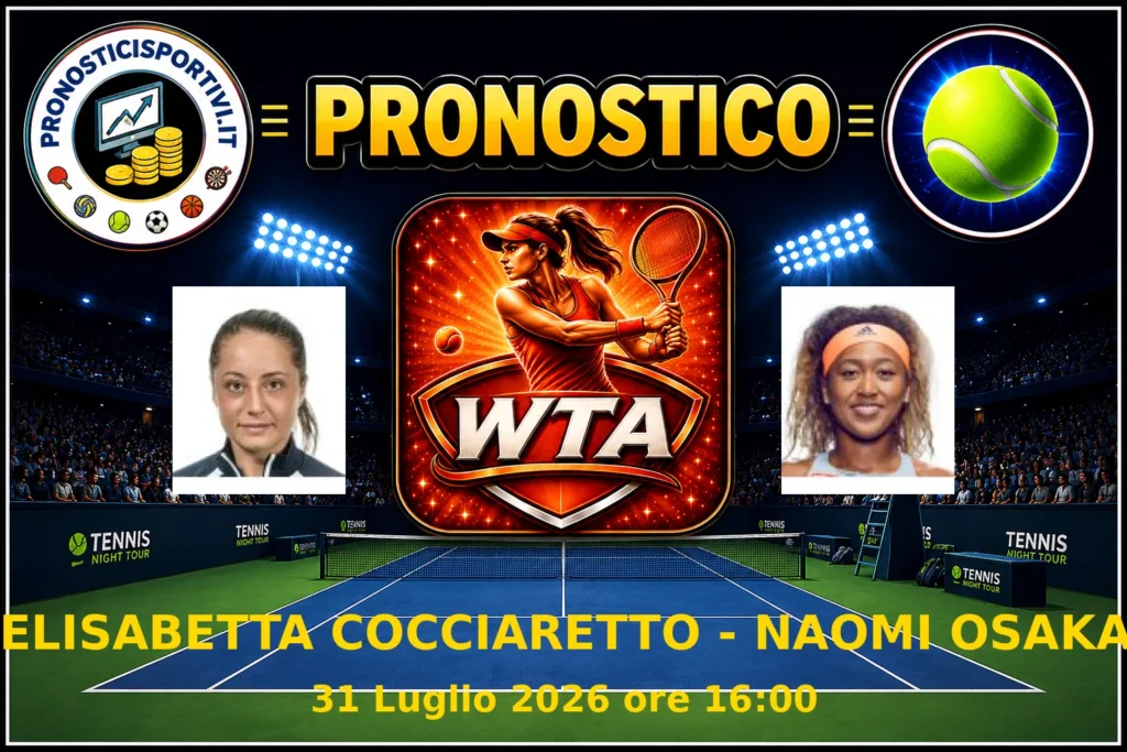 Pronostico Elisabetta Cocciaretto - Naomi Osaka