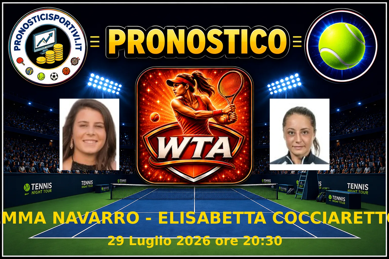 Pronostico Emma Navarro - Elisabetta Cocciaretto