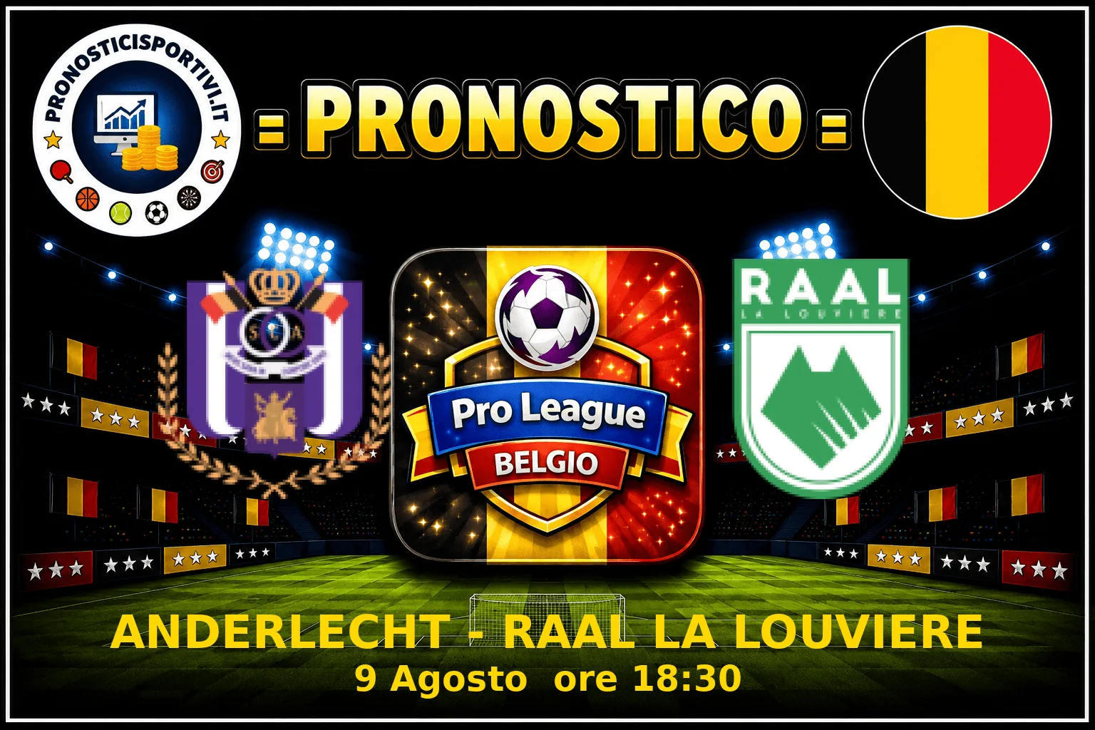 Pronostico Anderlecht - RAAL La Louviere
