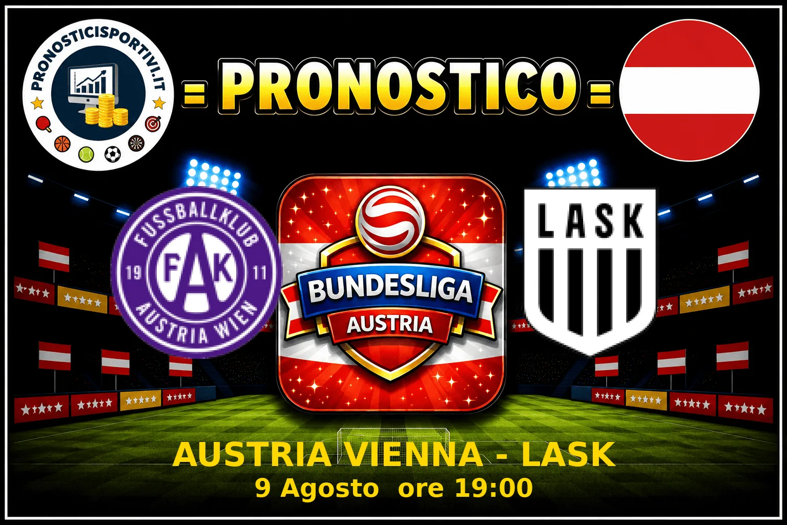 Pronostico Austria Vienna - LASK