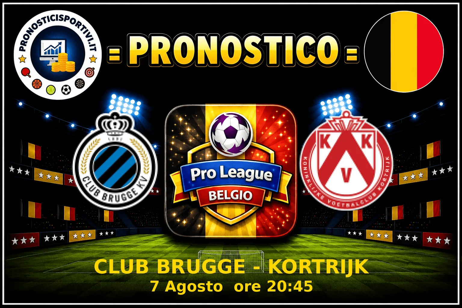 Pronostico Club Brugge - Kortrijk