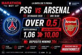 Quota Maggiorata MarathonBet Psg Arsenal 30 maggio 2026