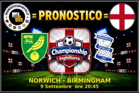 Pronostico Norwich - Birmingham