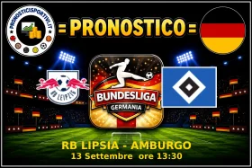 Pronostico RB Lipsia - Amburgo