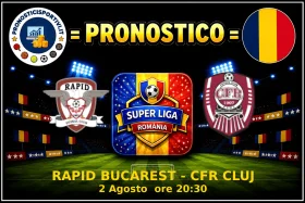 Pronostico Rapid Bucarest - CFR Cluj